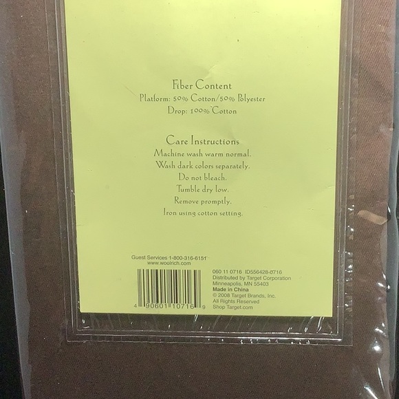 Woolrich Home Full Dark Brown Bedskirt - Picture 2 of 3